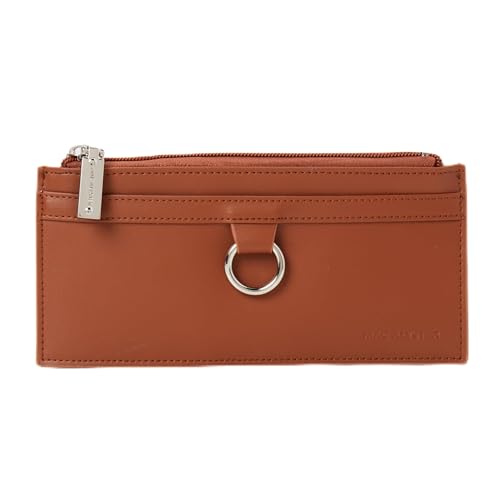 Porte-cartes papier marron résout le manque de place avec 9 fentes CC pour femme