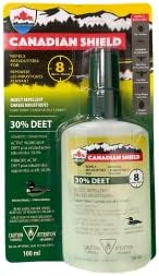 CANADIAN SHIELD Mosquito & Insect Repellent | Up to 8 Hours of Protection| Formulated for Camping, Hunting, Fishing, Family Fun, and more! 30% DEET Liquid Pump (100ml), 100 ml (Pack 1)