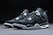 Jordan Mens Air 4 DH7138 006 Black Canvas - Size 8, Black/Light Steel Grey-white-f