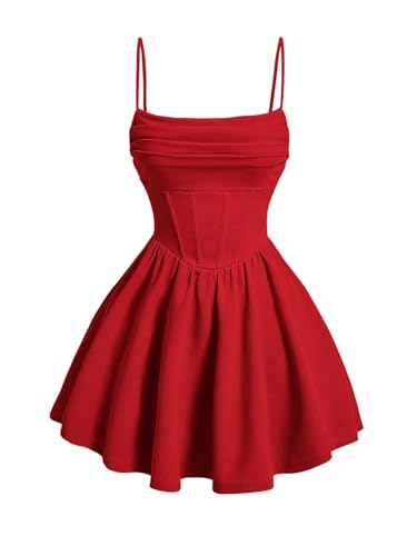 SHENHE Girl's Spaghetti Strap Corset Dress Pleated A Line Fit