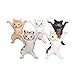Mini Katze Modell Ornamente Katzen Stifthalter Tanzende Katzen und Stifthalter Figures Tanzende Katzen Funny Cat Holder Katzen Ornamente Regal Katze Figur Spielzeug,Geschenk für Katzenliebhaber 5PCS
