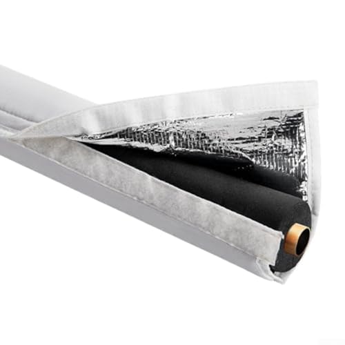 Housse d'isolation pour tuyau en cuivre CVC, 3 couches 600D avec coton perlé et feuille d'aluminium, pour systèmes sans conduit et pompe à chaleur AC Split 26 x 183 cm