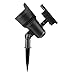 pathscapes [W58343 2-Pack Solar Powered Black Spotlights, High/Low Lumens, Adjustable Panel, IP65 Waterproof, Rechargeable Batteries, Matte Finish with Clear Lens