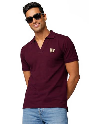 Image of Veirdo Men's Stylish Polo T-Shirt with Chest Pocket Print, Regular Fit Half Sleeve Casual Wear, Solid Summer Fashion for Office, Travel & Outings (S-2XL)