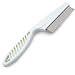 SunGrow Dog and Cat Comb, 7.4 Inches, Fur Detangling Tool, Grooming and Massage Comb, Loose Hair and Dandruff Remover, Durable, Closely Tied Stainles Steel Comb Teeth, White Ergo Handle, 1 Piece