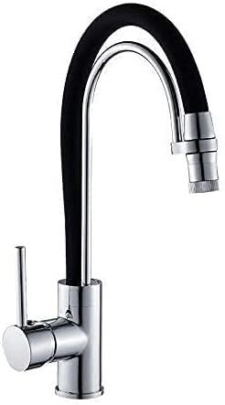 Robinet de cuisine cuivre noir pour évier moderne mitigeur rotatif pratique au quotidien