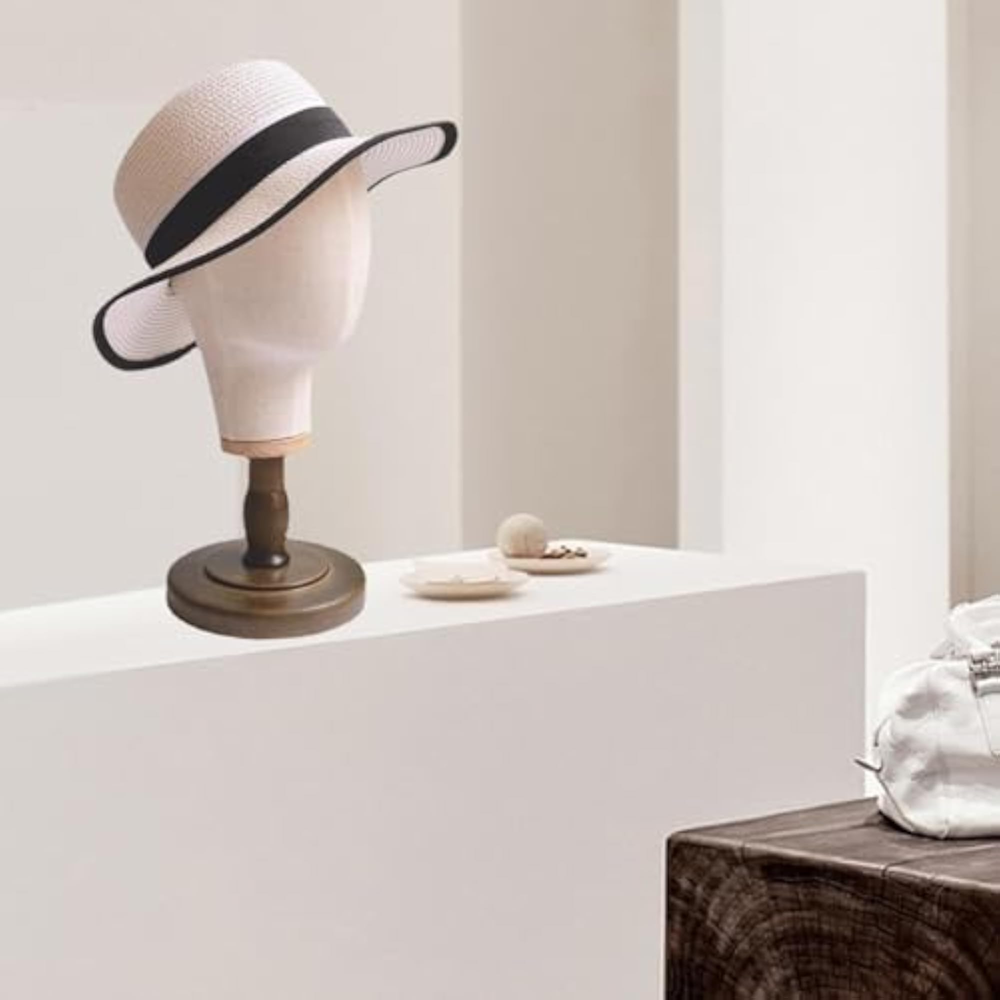 Multipurpose Brown Base Mannequin Head Display for Wig Jewelry