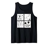 BILMMS00097 Mickey Mouse Donald Duck Goofy Pluto Boxed Tank Top