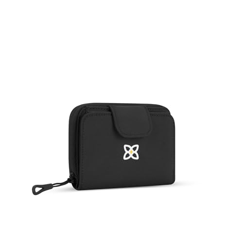 Sherpani Barcelona, Small Nylon Bifold Zipper Pocket Wallet for Women, Travel Bag, RFID Protection