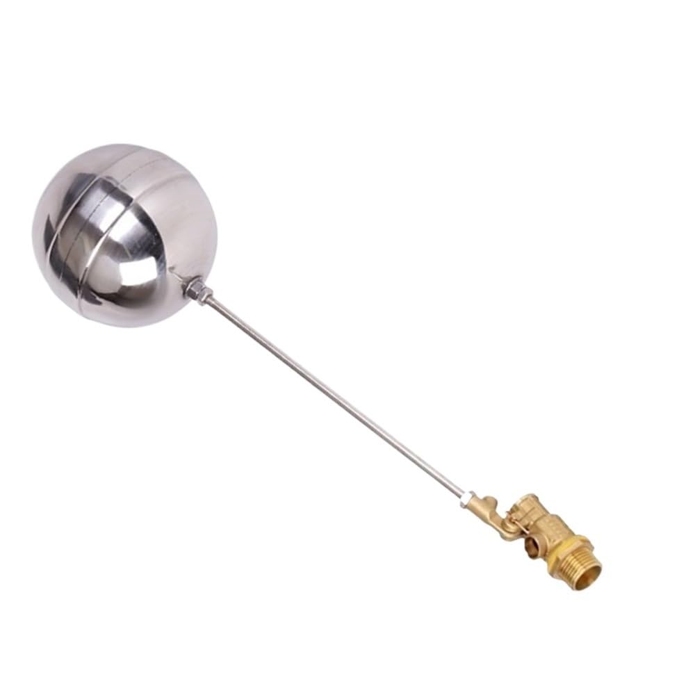 Float Ball Valve 1pc 1/2inch Brass Float Valve, 3/4inch 1inch Flow Control Floating Ball SS201 Stem for Cistern(1/2inch)