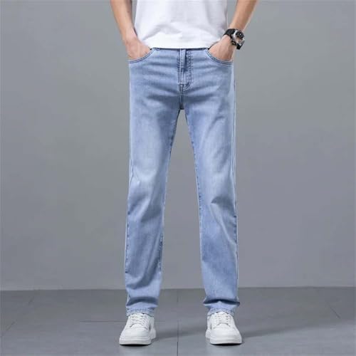 Men's Summer Classic Business Straight Jeans Casual Stretch Soft Distressed Denim Pants2