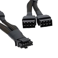 Create idea 16-poliges (12+4-poliges) auf 2 X 8-poliges Stromadapterkabel 12 cm 16 AWG Kompatibel mit Nvidia RTX 4080 4090