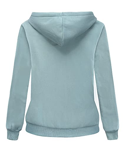 Swisswell Hoodies For Women Winter Fleece Sweatshirt - Full Zip Up Thick Sherpa Lined Greyish-Green Xl #TOP2
