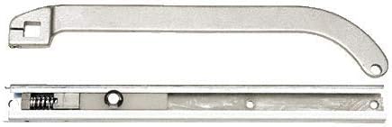 Miniatura 8 de CRLJackson Ajustable Spring Power Multi Tamaño 90 grados Hold-Open Overhead Oculto Más Cerca Con "P" Offset Slide-Arm Hardware Paquete Aluminio