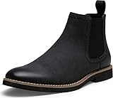 Vostey Chelsea Boots Men Casual Dress Boots Black Ankle Classic Slip on Boots for Men(BMY8043A blacknubuck 11.5)