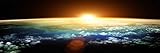 Artrend Wall Posters Earth Space Sunrise Science Landscape Panoramic picture for Christmas Decoration Gift 16x48