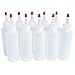 kelkaa 4oz HDPE Durable Plastic Squeeze Bottles with Yorker Red Cap Natural Clear Bottles for Food, Crafts, Any DIY Liquid Products, Multi Purpose Refillable Bottles (Pack of 10)