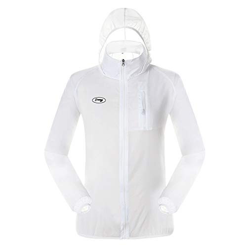 Dooy Cycling Jacket, Windproof Water-Repellent Bike Windbreaker, Hooded UV Protection Outdoor Coat, UltraLight