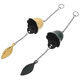 Hohopeti Campanelli Eolici in Ghisa Giapponese 2 Pezzi Campane da Appendere per Balcone e Giardino Carillon Portafortuna Resistente alla Corrosione Decorazione per Patio e Cortile