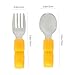 Kisangel 2Pcs Training Tableware Stainless Steel Spoon Fork for Cartoon to Eat for Dinning Utensils