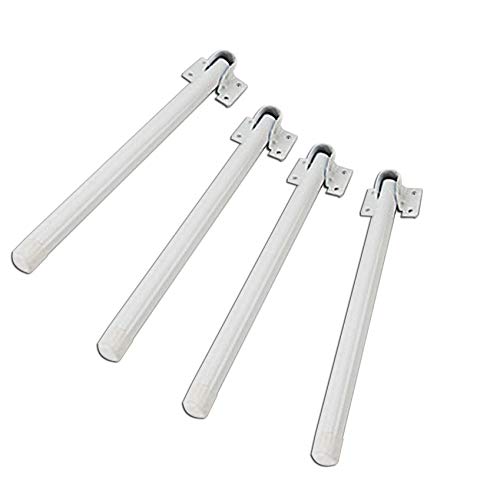 ZYFA 4pcs Plegables Patas para Muebles, Hierro,Metal de Mesa piernas,Fortalecer la Carga,para mesas de Comedor, mesas de café, etc 4 Piezas
