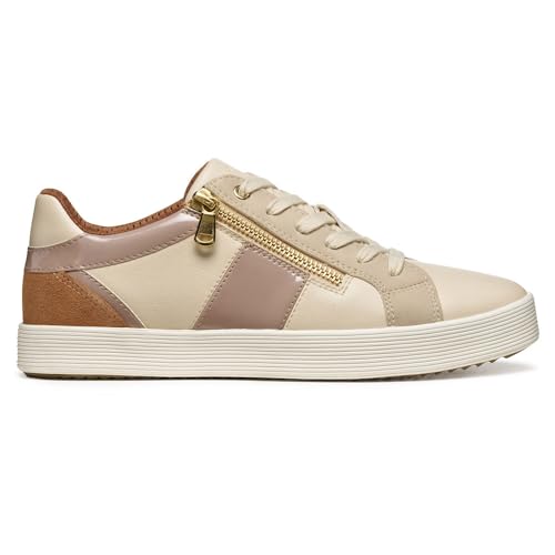 Geox Women's D BLOMIEE Trainers, Beige, 40 EU, Beige, 7 UK
