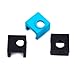 3D Printer MK10 Silicone Cover, FYSETC 3D Printing Parts Heater Block Silicone Socks Temperature Extremely Stable for Wanhao i3 Makerbot MK10 Style Extruders - 3 Pack, Black+Blue