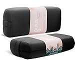 Gurus Super Soft & Firm Yoga Bolster Pillow - Lightweight, Easy to Carry with Handles - Rectangular, Machine Washable Cover