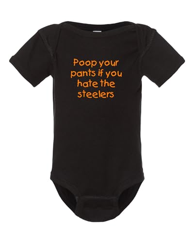 Image of Bengals Fan Poop Your Pants if You Hate the Steelers Funny Bodysuit Outfit