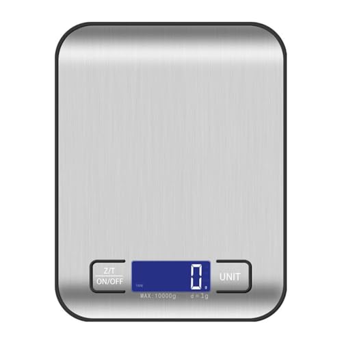 Balança de Cozinha Digital para Alimentos Portátil em Inox Resistente a Água Com Base Antiderrapante