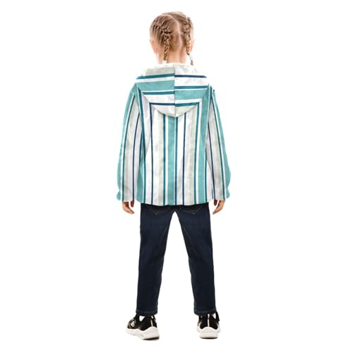 GuoChe Colored Stripes Boys Hooded Fleece Jacket4