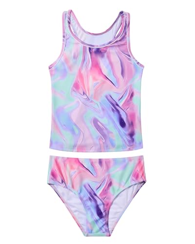 Image of Century Star Girls Tankini Swimsuit UPF 50+ Racerback Bathing Suit for Teen Girls 2 Piece Swimsuit Summer Beach Swimwear