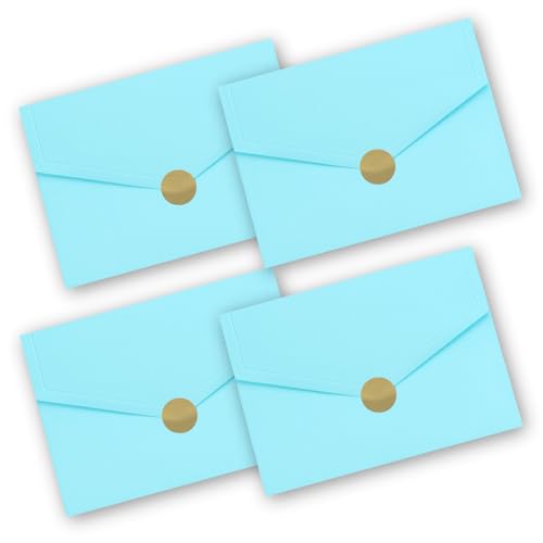 Envelopes autovedantes 4x6, pacote com 50, envelopes 4x6 para cartões, envelopes azuis claros, envel