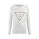 Pullover donna Guess Rylie triangle logo white E25GU23 W4YR31Z2NQ2 G011 S