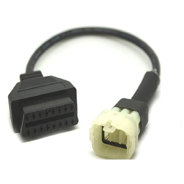 Image of MapOut24 Two Wheeler OBD Cable for RE Bike Scanner Cable for RE 2 Wheeler Having ECU RE Cable only OBD 16 pin female connector to the 6 pin male connector SMPL035