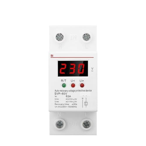 Display Adjust Voltage Relay Control Over Under Voltage Protector Device 220V 63A 40A Cut Off Power Regulator(40A)