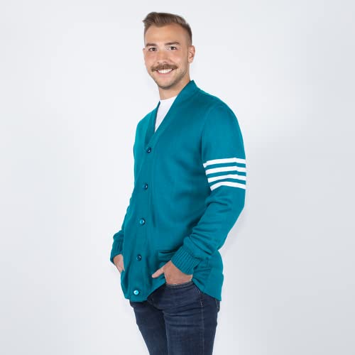 Image of Stewart & Strauss Cardigan Varsity Letter Sweater | American style button front letter sweater knit since 1977, heavyweight and ready for chenille letters and patches