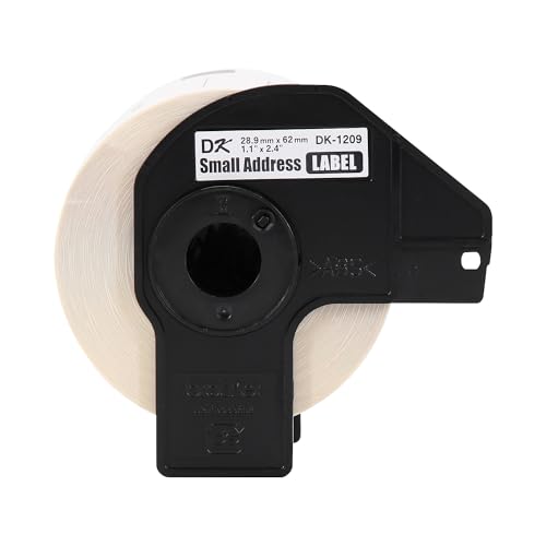 Image of Brother Genuine DK-1209 Small Address Paper Label Roll, Die-Cut Paper Labels, Engineered for Excellence, 800 Labels Per Roll,White, 3 rolls (DK12093PK)
