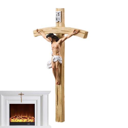 Cruz de Jesús para pared figura religiosa duradera clásica