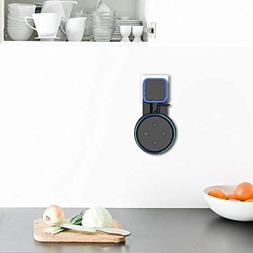 Cozycase Wall Mount Holder Hanger on Wall Plug for Dot 3rd Generation, Built-in Cable Management without Screws,Bathroom and Bedroom - Black