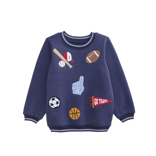 Mud Pie Boys Kids Sports Patch Sweatshirt