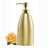 Emarful 304 Stainless Steel Soap Dispenser 16oz Rust-Proof Liquid Soap Pump Bottle for Kitchen or Bathroom Countertop Hand Dish Lotion Leak-Proof (Matte Gold)