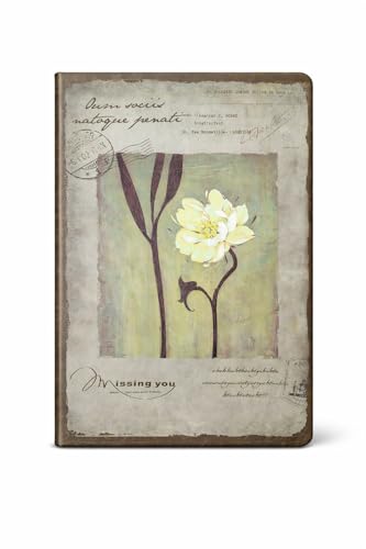 Image of Parshya Vintage Retro Journal Diary A5 Size Hard Cover Notebook for Women & Men, Antique Horse, peacock, flower Design Writing Journal, Personal Diary, Scrapbook, Travel Journal, Gift Notebook, 114 Pages (White Flower)