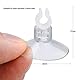 MINSHUXI 20 Stück Aquarium Saugnapf Clips Aquarium Saugnapf Halter Transparent Aquarium Saugnapf mit Schlauchhalterung für 5mm 6mm Airline Luftverkehrslinie Schlauchhalter