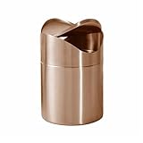 Hrtyvhin Papelera de sobremesa de acero inoxidable cepillado de 1, 50 L con extraíble para cocina y escritorio, papelera de encimera