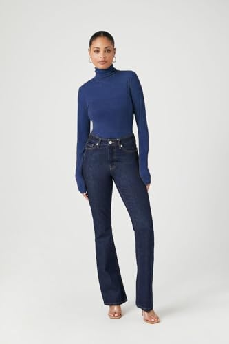 Image of Emmalise Womens Turtleneck Top Long Sleeves Fitted Ribbed Top