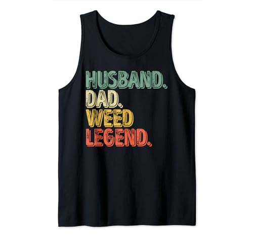 Herren Husband Dad Weed Legend Shirt Funny Father's Day Gift Tank Top
