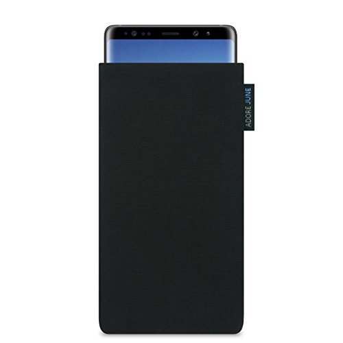 Adore June Classic Negro Funda para Samsung Galaxy Note 8, Material Resistente Efecto Limpiador de Pantalla, Negro