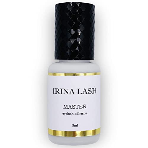 Pegamento Pestañas pelo a pelo Volumen Master, Registro Sanitario, Secado Rápido 1 seg, 7 sem retención, 5 ml negro para Extensiones - Irina Lash