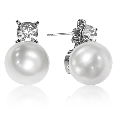 LUYANFX Pendientes de Perlas Blancas Oreja de Perlas Pendientes Stud Joyería de Boda Damas Regalos para Madres, Esposas, Hermanas, Novias